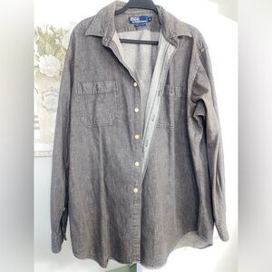 Polo Ralph Lauren Button-Up gray Denim Shirt